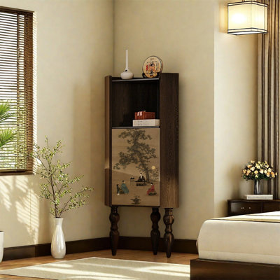 Armoire à porte simple en pin de style rétro