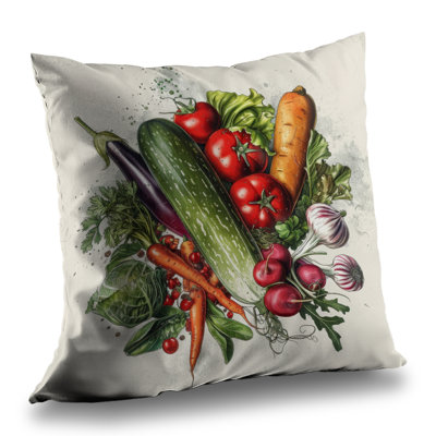 Veggies Red Poly Twill Throw - Stylish Home Decor Accent