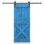 Porte de grange lambrissée peinte en bois et en métal avec trousse de quincaillerie d'installation-87141093-87141076