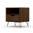 Rockefeller 20" Mid-Century Modern 1-Drawer Nightstand in Chestnut Brown-321291310