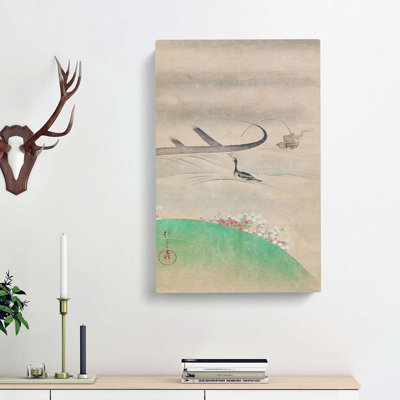 Cormorant Bird Fishing by Sakai Hoitsu - Wrapped Canvas