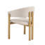 49cm H Linen Upholstered Metal Wing Back Armchair-1736951780