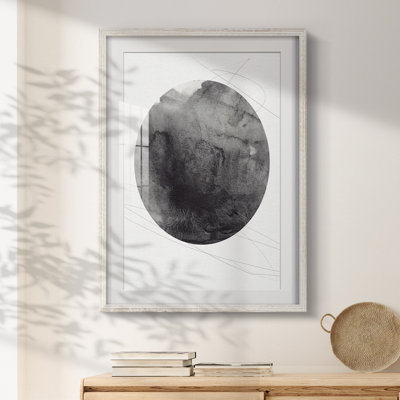 Graphite Moon I - impression encadrée