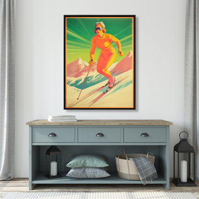 Alpine Skier Print On Canvas