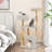 49'' Tall Wooden Cat Tree Solid Wood Cat Tower w/ Jute Scratching Posts