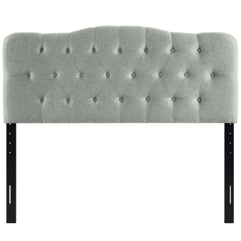 Modway Copper Grove Strathgartney Button-Tufted Upholstered Headboard, Queen, Gray