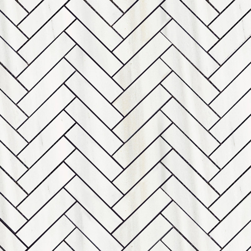 Ombre polie à chevrons 1X4, Blanc/Noir