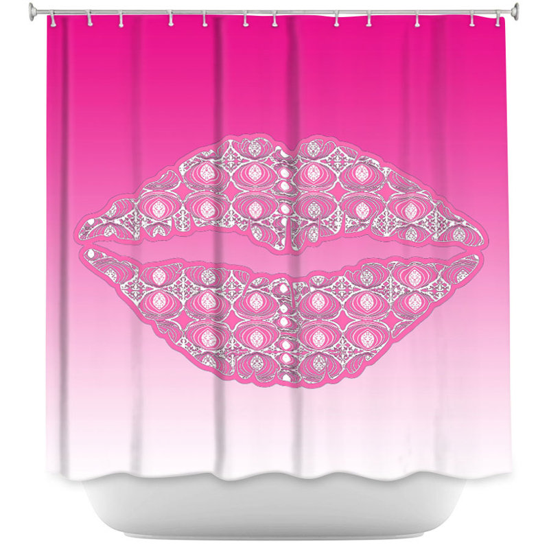 Rideau de douche simple, Rose chaud
