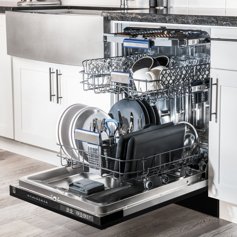 ZLINE 18" 15 dBA Top Control Dishwasher, Gold