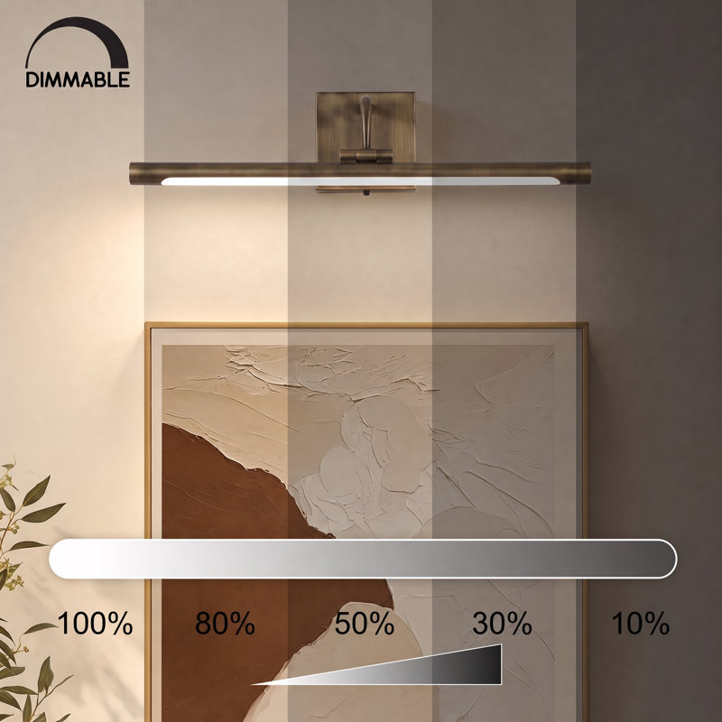 Lampe d'art à DEL câblée, non alimentée par pile, à DEL à intensité variable avec température de couleur réglable de 3 000 K / 4 000 K / 5 000 K, éclairage mural 1 lumière