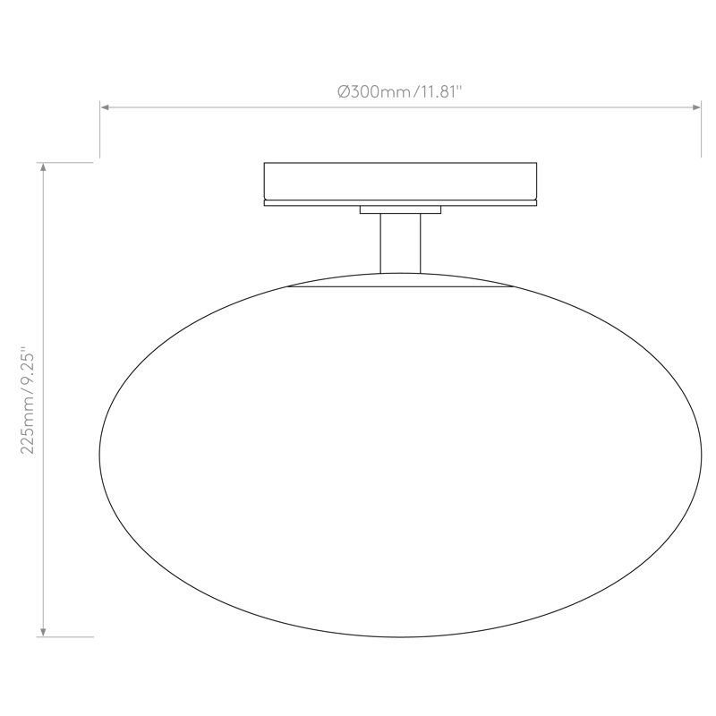 Zeppo 1 - Light Semi Flush Mount, Matt Black
