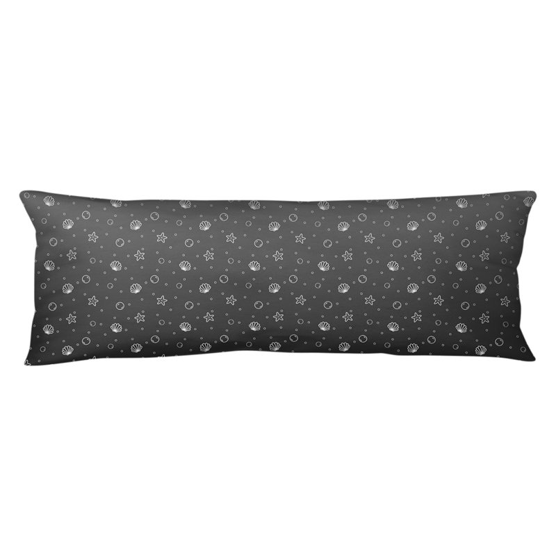 Coussin lombaire coquillage, Bourre en polyester, Noir