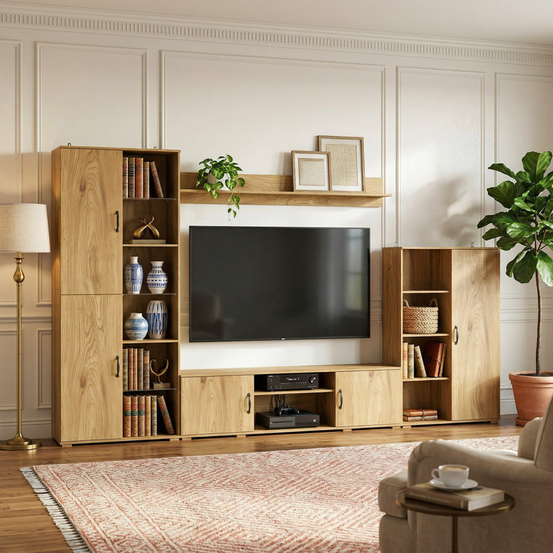 Entertainment Center With Strong Storage