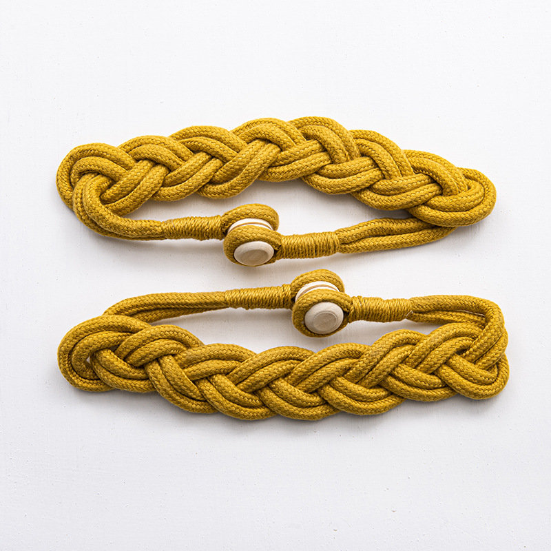 Magnetic Braided Curtain Tiebacks 2 Pcs, Blue