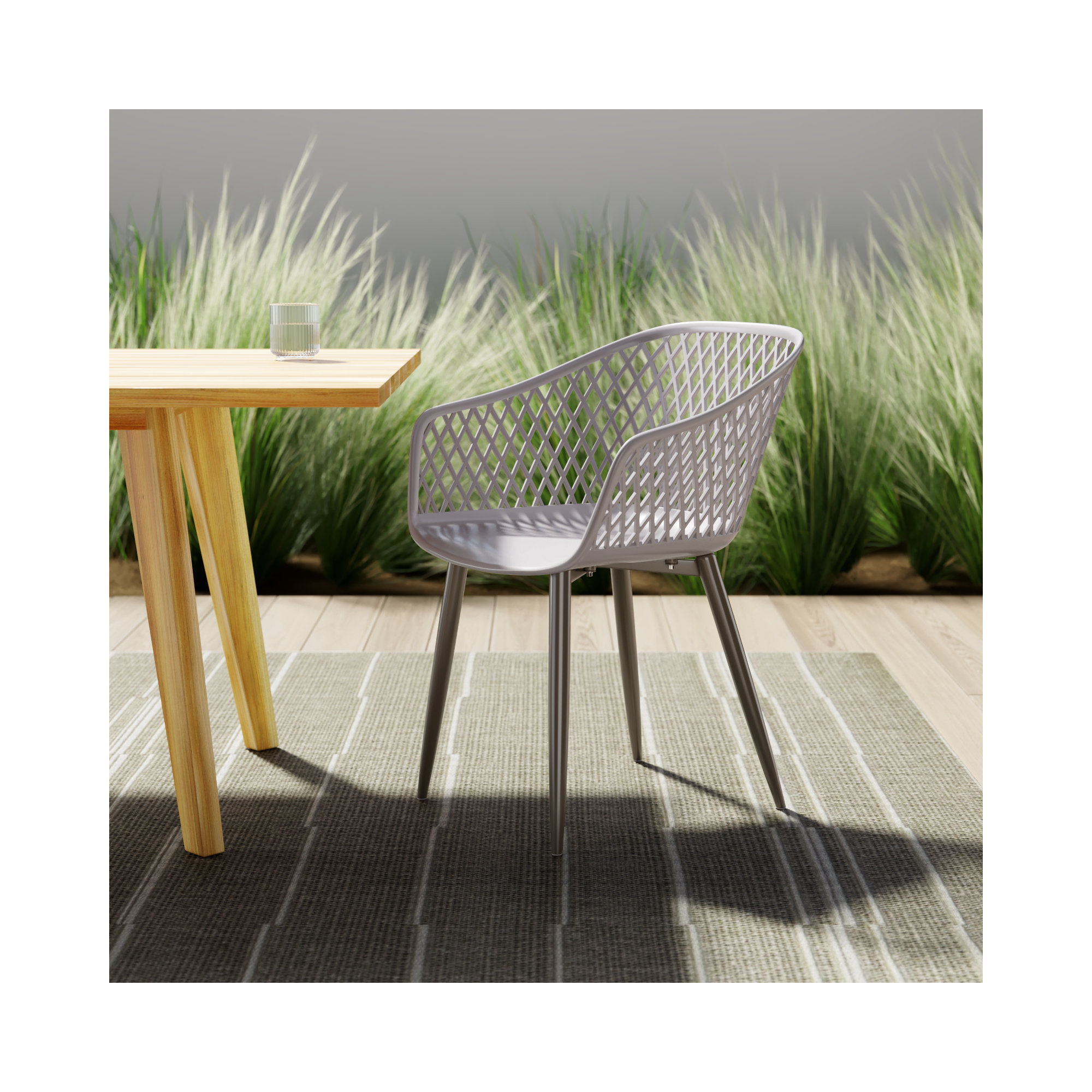 Newark Patio Dining Armchair, Gray