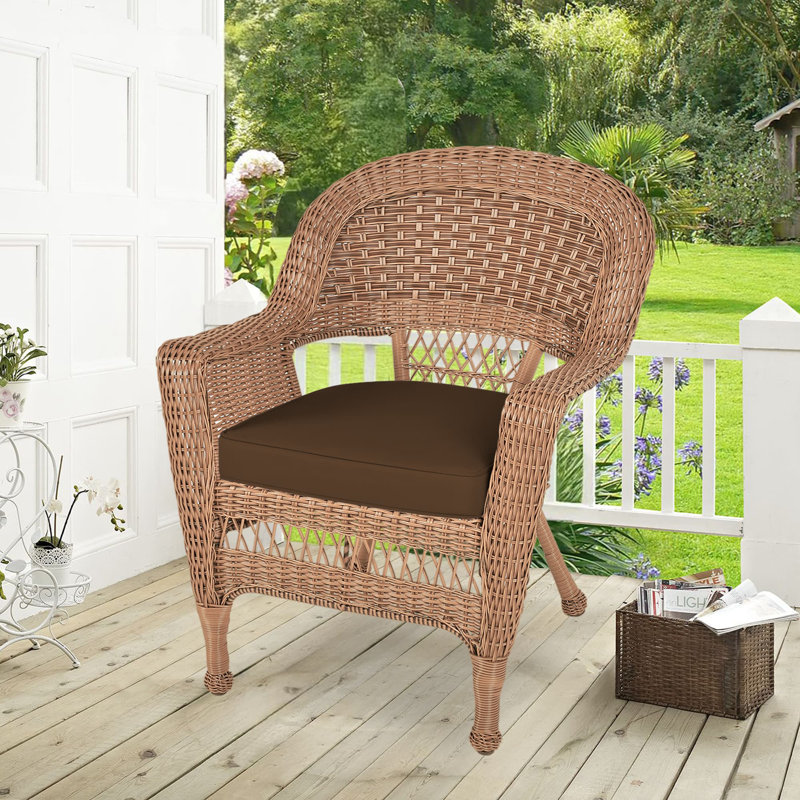Arliss Steel Outdoor Lounge Chair, Brown, Honey