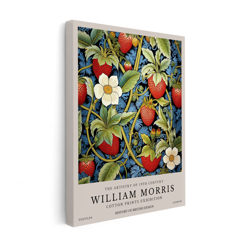 William Morris - Fraises No2, Unframed, Canvas, 11"H x 14"W