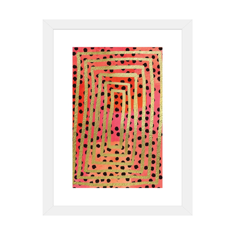« Dot Maze II » par Nikki chu-impression, Cadre blanc, H 24 po x l 16 po x P 1 po