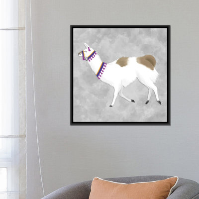 « jolie llama iv », impression sur toile tendue