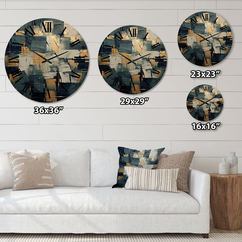 Horloge murale en bois massif Olivet, Grand