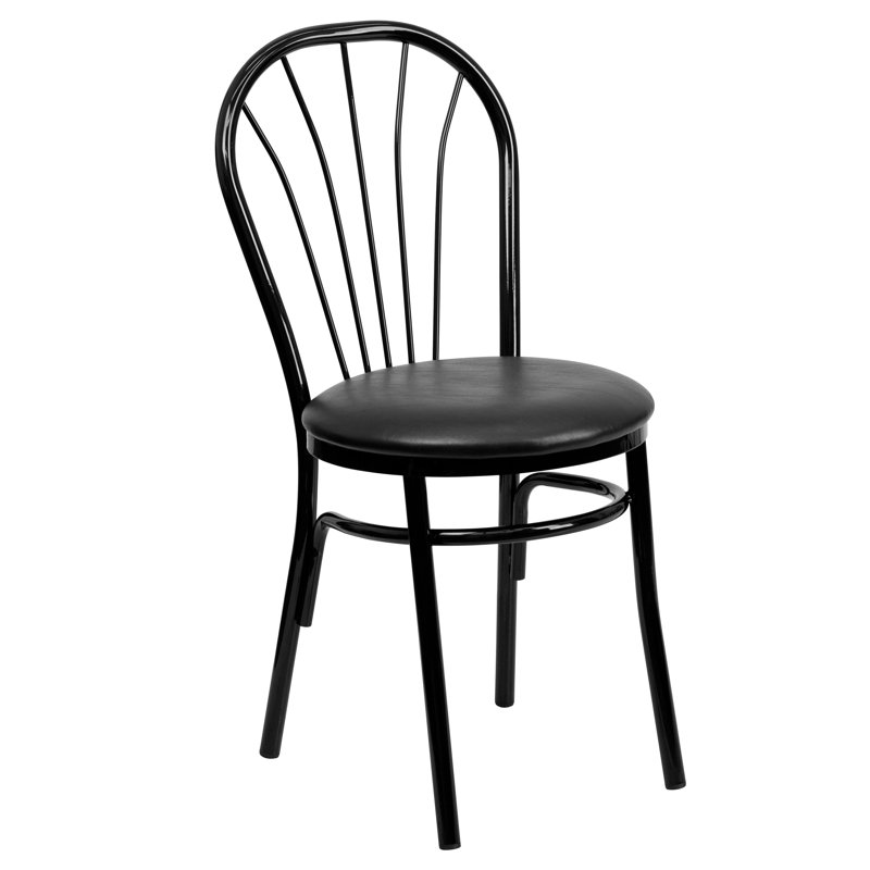 Fauteuil en vinyle Prompton, Noir