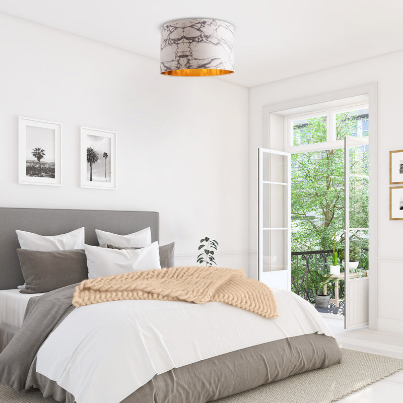 Trevethan Fabric Flush Ceiling Light