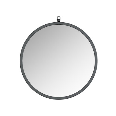 Metal Flat Wall Mirror with Hooks