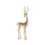 Figurine moderne cerf métallique (ensemble de 4)