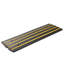 Rampe de bordure en caoutchouc 48,8 x 16,1 x 2,6 po, paquet de 2, capacité de charge de 33069 lb, rampe de pont d'entrée noire avec bandes réfléchissantes