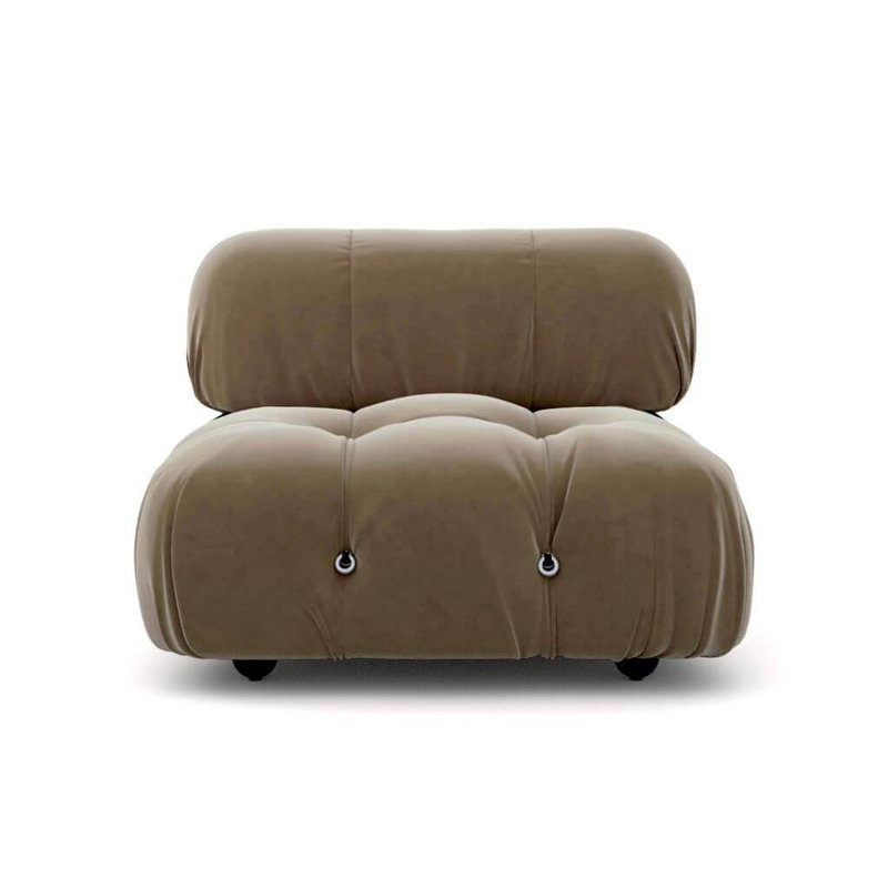 Mccleod Velvet Slipper Chair, Camel Velvet