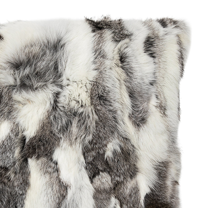 Coussin Mira, Gris, H 18 po x l 18 po