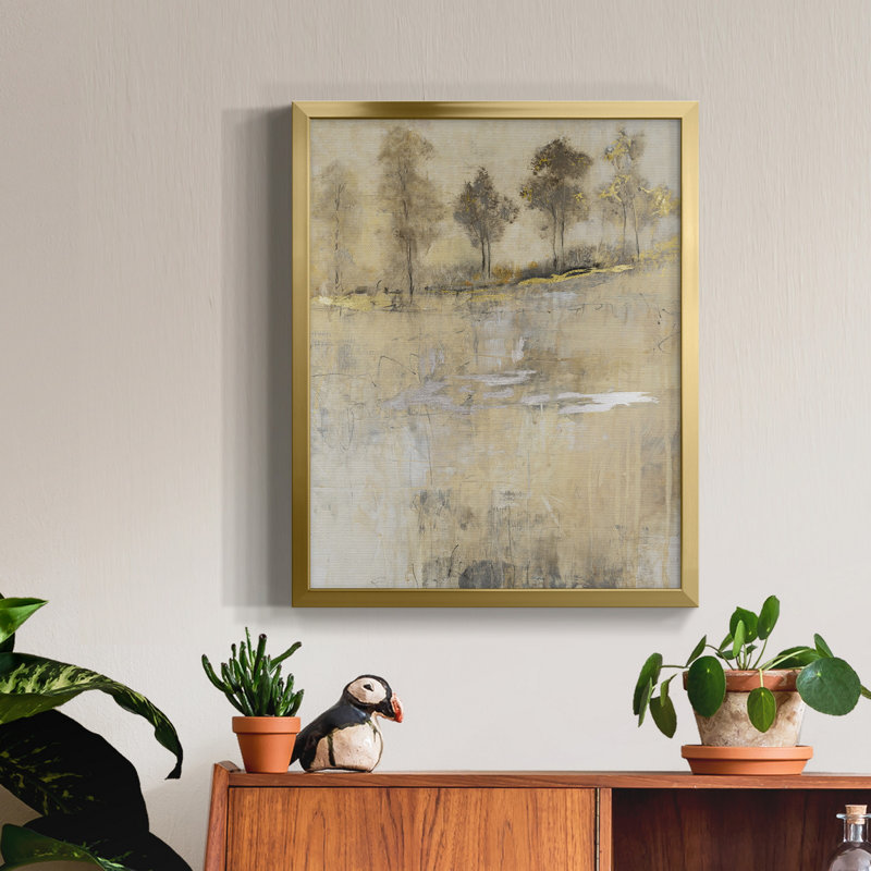 Toile encadrée de qualité supérieure Cloake In Mist II - prête à être accrochée, Toile avec cadre doré