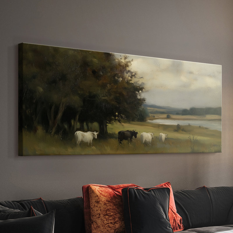Série paysage - CVII - Toile tendue avec châssis - Prêt à accrocher, H 20 po x l 50 po