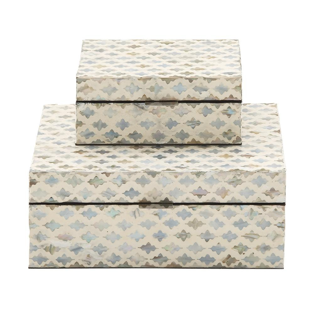 Juliette Mother of Pearl Box Set, White