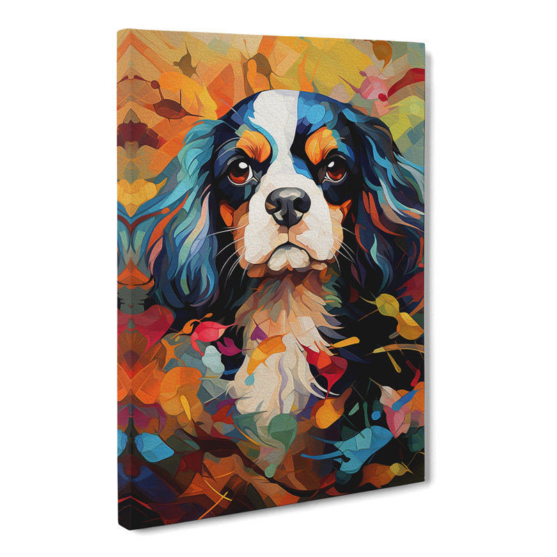 Cavalier King Charles Spaniel Orphism - Wrapped Canvas, 60cm H x 40cm W x 3cm D