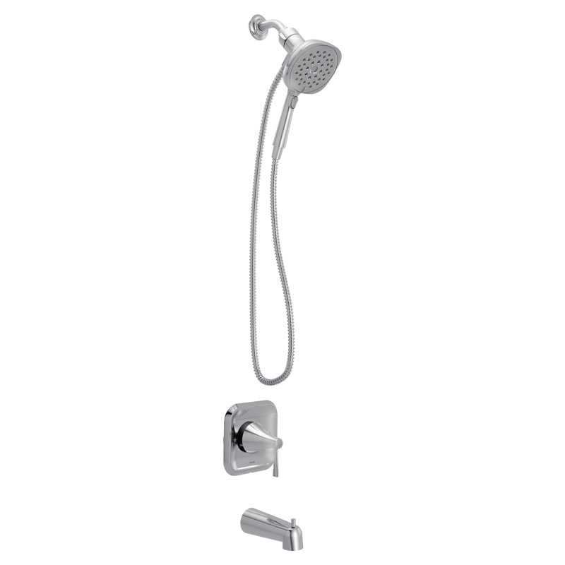 Ronan Single Handle Tub/Shower With Magnetix Rainshower, Chrome