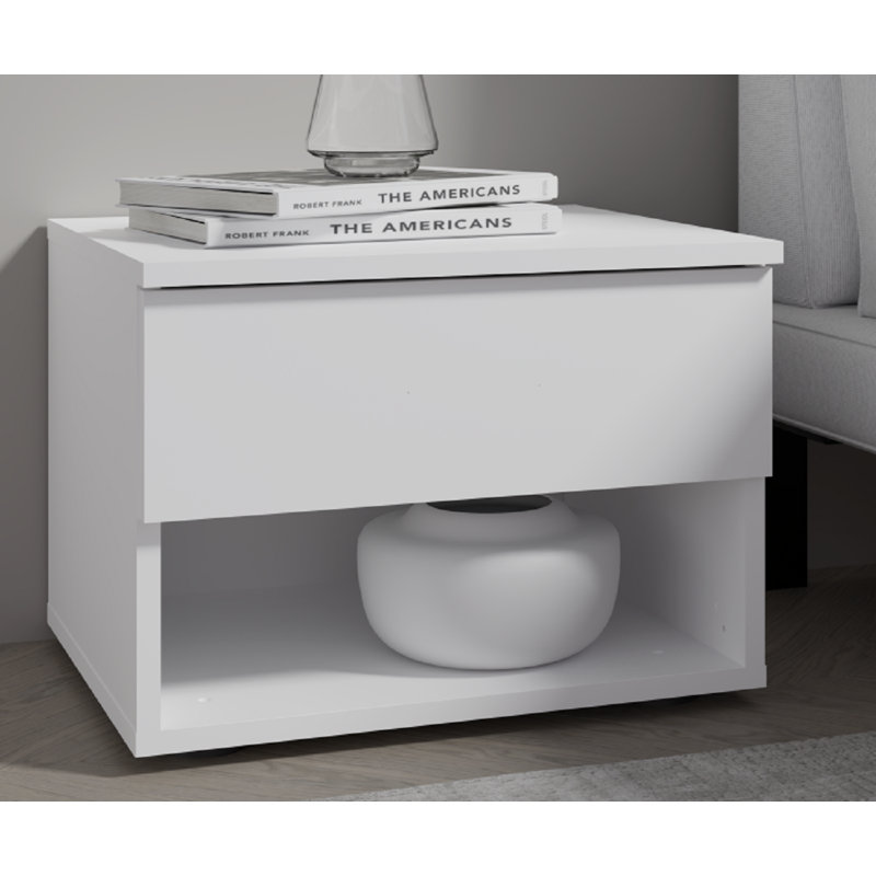 44.2cm W Laminate Bedside Table, Sonoma Oak