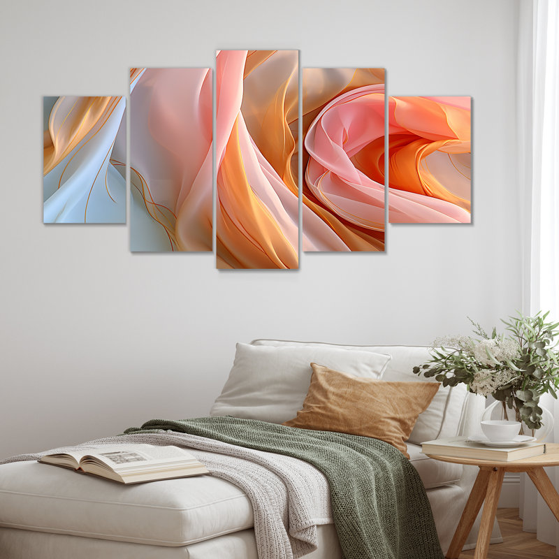 5 pièces d'art mural, H 32 po x l 60 po