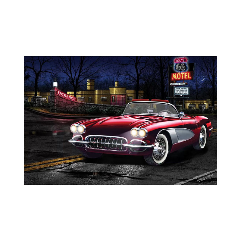 «Vette 66», reproduction d'art, H 12 po x l 18 po x 1,5 po, Toile tendue