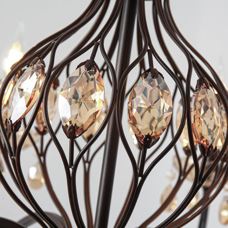 Lustre en cristal classique / traditionnel à 6 lumières Enye