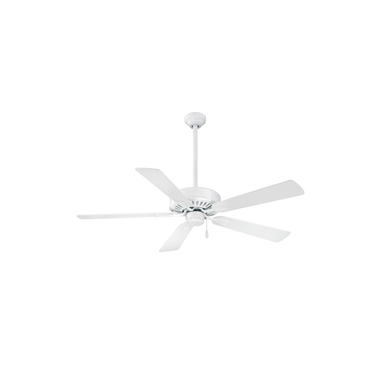 52" Contractor 5 - Blade Standard Ceiling Fan with Pull Chain, Flat White