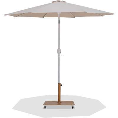 Parasol de patio en tissu / aluminium avec base Chavelle
