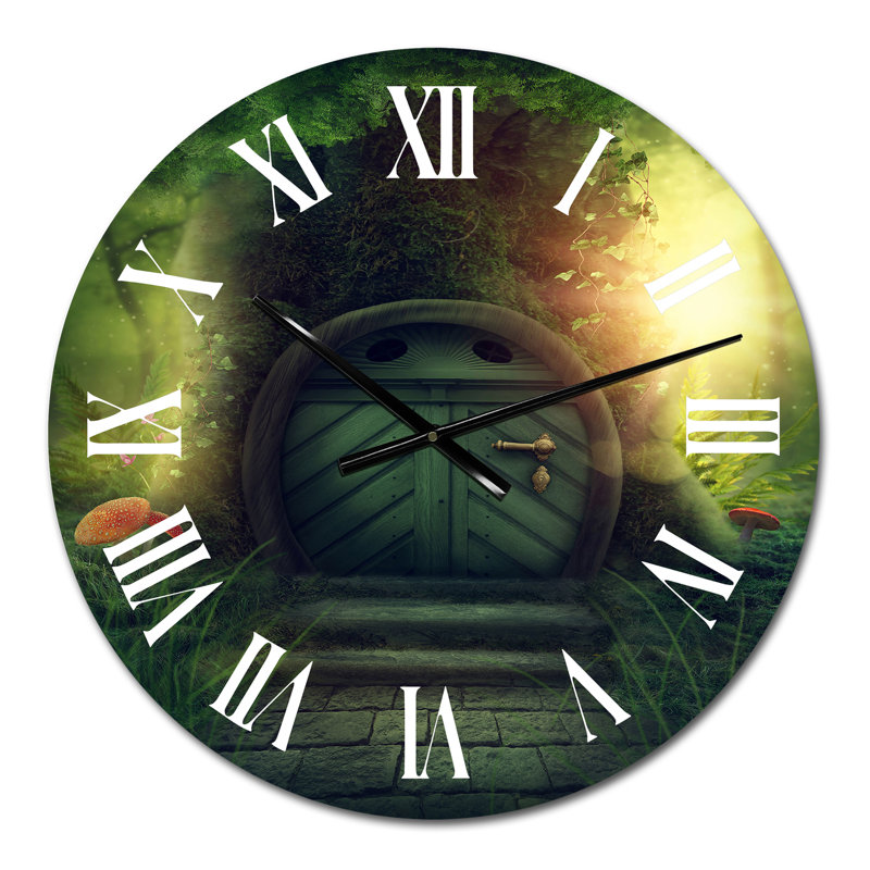 Porte dans un grand arbre magique - horloge murale fantaisie, Petit