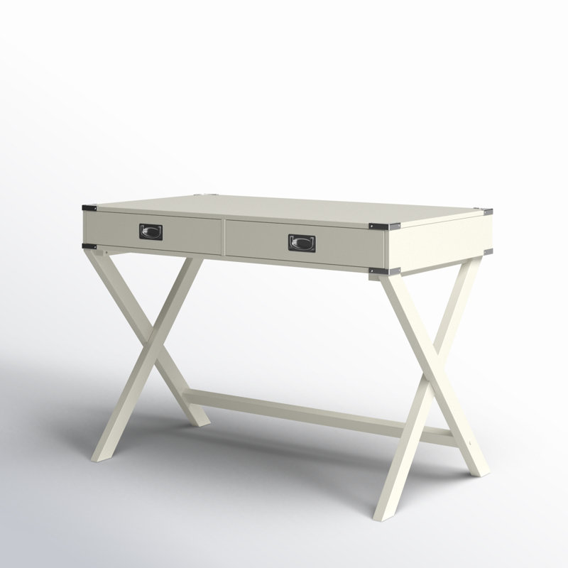Percy Solid and Manufactured Wood Writing Desk, Silver Birch