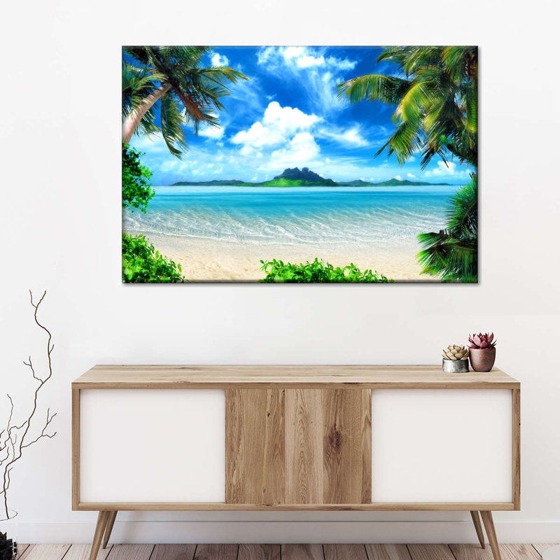 Minimalisme fougÃ¨res verdoyantes élégance IV sur bois, H 16 po x l 24 po x P 1,25 po