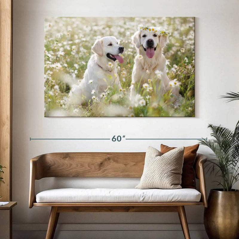 Brampt Golden Retriever Couple, 34" H x 51" W