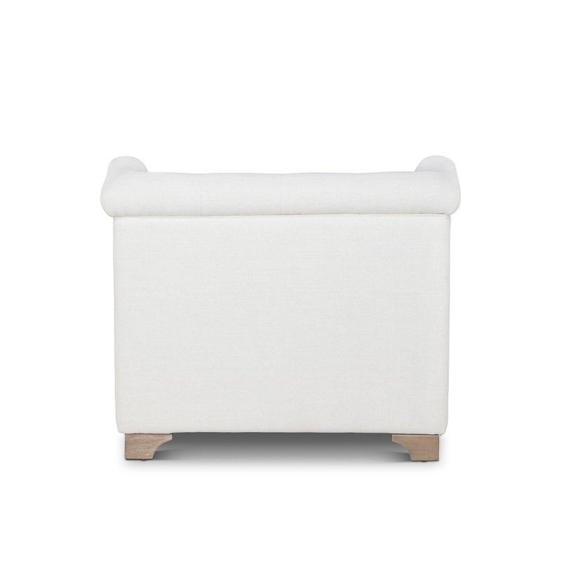 Scroll Arm Occasional Chair, Mocha, Ivory