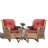 Dahlyla Wicker 2 - Person Patio Conversation Set with Cushions-436596332-436596334