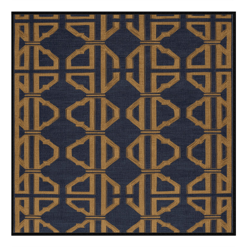 Machine Washable Trellis Gray Area Rug, Square 3'