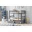 Lit superposé simple avec tiroirs - Bois de pin massif Panneau de fibres à densité moyenne, aucun sommier requis, L 79,6 po x l 43,6 po x H 64,1 po-2114171883-2114171884